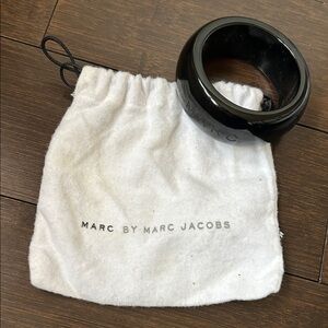 Marc by Marc Jacobs Glossy Black Resin Wide Bangle